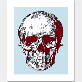 Mondrian Skull Posters and Art